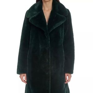 Avec Les Filles Faux Fur Coat Emerald